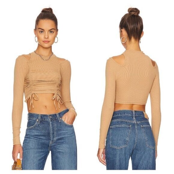 Superdown Andi Ruched Top - Tan